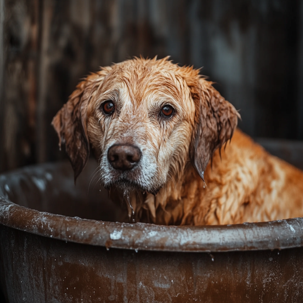 laver un vieux chien